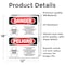 Signmission Pesticide Storage Hazardous Bilingual Danger Sign, Vinyl Decal, 12in W x 18in L, 2PK OS-2PACK-DS-D-1218-VS-1526 - alternate 2